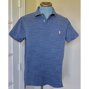 Ralph Lauren Men's Blue Preppy Long Tail Casual Short Sleeve Polo Shirt Sz XL